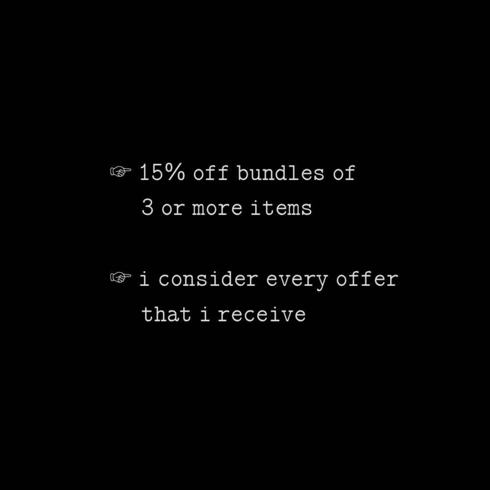 ☞︎ Make Offers! Bundle to Save! ☜︎